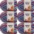 Spinrite Bernat Blanket Brights Big Ball Yarn Red White and Boom Variegated Pack of 6 Skein