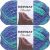 Spinrite Bernat Blanket Big Ball Yarn Ocean Shades Pack of 2 Skein