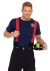 Leg Avenue 3 Piece Fire Captain Black/Red Medium/Large