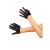 Women s Mini Cropped Satin Gloves Black One Size