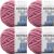 Spinrite Bernat Blanket Extra Yarn Burnt Rose Pack of 4 Skein