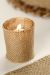 David Tutera Casual Elegance Burlap Covered Glass Votive Cup