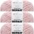Spinrite Bernat Blanket Big Ball Yarn Tan Pink Pack of 3 Skein