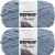 Spinrite Bernat Blanket Big Ball Yarn Gray Blue Pack of 2 Skein
