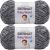 Spinrite Bernat Baby Velvet Big Ball Yarn Vapor Gray Pack of 2 Skein