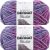 Spinrite Bernat Blanket Big Ball Yarn Purple Sunset Pack of 2 Skein