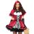 Women s Gothic Red Riding Hood Costume Red and White Medium