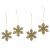 Ornaments Mini Gold Glitter Snowflake 2 Inches