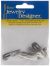 Snap on Hair Clip Silver 1.25 Inches