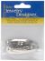 Snap on Hair Clip Silver 2 Inches