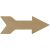 Paper Mache Arrow 12 X 4 Inches with Feather End