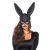 Women s Rabbit Mask Costume Accessory Black One Size