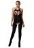 Womens Kink Opaque Cupless Bodystocking with Petal Parting G String