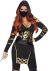 Leg Avenue 3 Piece Stealth Ninja Black/Gold Small