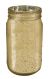 Floral Mason Jar Gold Mercury Glass 3.5 X 6.5 Inches