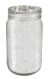 Floral Mason Jar Silver Mercury Glass 3.5 X 6.5 Inches