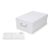Photo Storage Box Plain White Paper 7.5 X 4 X 11 Inches