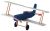 Wood Model Kit Biplane 3.5 X 8.5 X 7.5 Inches