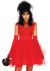Womens Lydia Beetle Bride 80s Halloween Costume Red Medium