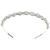 Tiara Headband Silver Rhinestones and Pearls