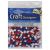 Pony Beads Red and White and Blue 6mm X 9mm