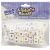 Alphabet Beads Cube Assorted White with Color Letters 12mm