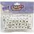 Alphabet Beads Cube Assorted White with Black Letters 12mm