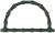 Plastic Bamboo Look Purse Handles 4.25 Inches X 7.25 inches Half Round Black