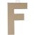 Paper Mache Letter F 8 X 5.5 Inches