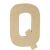 Paper Mache Letter Q 8 X 5.5 Inches