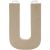 Paper Mache Letter U 8 X 5.5 Inches