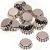 Mini Bottle Caps 0.5 Inches Chrome