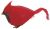 Fat Red Cardinal Bird Christmas Ornament 2.5 Inches