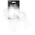 Ostrich Feather Hair Clip White