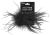 Ostrich Feather Hair Clip Black