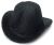 Stiffened Felt Top Hat 2 Inches Black