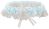 Garter Satin and Lace Trim with Heart Light Blue