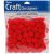 Acrylic Pom Poms Red 0.75 Inch