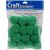 Acrylic Pom Poms Kelly Green 1.5 Inches