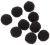 Acrylic Pom Poms Black 0.25 Inches