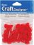 Acrylic Pom Poms Red 0.25 Inches