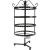 Earring Spinner Round 4 Tier 6.5 X 6.3 X 8.9 Inches Black Metal