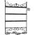 Jewelry Display Earring Stand Scroll Bottom 3 Tier 9 X 12 X 4 Inches Black Metal
