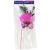 Feather Mask with Stick 13 Inches Pink