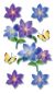 Jolees Boutique Dimensional Stickers Vellum Purple Flowers