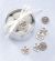 Favor Charms Thank You Round Silver 9/16 Inches
