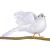 Bird with Mica Dove White 7 Inches