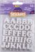 Glitter Alphabet Stickers White