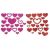Sticker Dot Hearts Shaped Glitter
