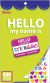 Velvet Sticker Book Hello My Name Is